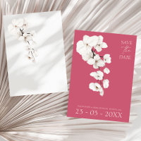 Casamento de Flores de Orquídeas Brancas Rosa Mage