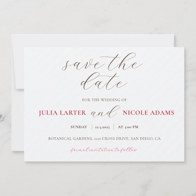 Reserve A Data Casamento de Flores de Uvas de Berry Doce e Beijo (Frente)