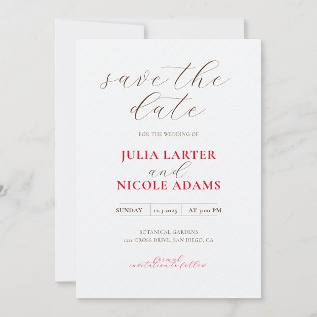 Reserve A Data Casamento de Flores de Uvas de Berry Doce e Beijo (Frente)