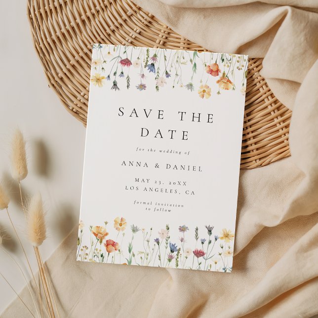 Reserve A Data Casamento de Flores Silvestres Boho Chic (Criador carregado)