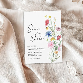 Reserve A Data Casamento de Flores Silvestres Elegantes