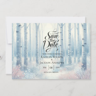 Reserve A Data Casamento de Floresta de Nascimento Azul fosco