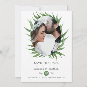 Reserve A Data Casamento de Floresta Florestal em Watercolor
