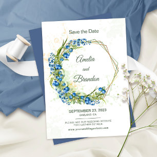 Reserve A Data Casamento de Foil de Ouro Faux Gold Faux