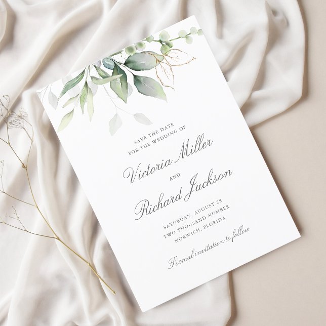 Reserve A Data Casamento de Folhagem Verde Eucalyptus (Criador carregado)