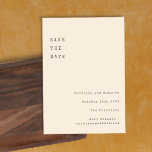 Reserve A Data Casamento de Fontes da Máquina de Letras de Creme<br><div class="desc">Typografia da Máquina de Digitalização de Creme Minimalista Casamento Salve a Data</div>