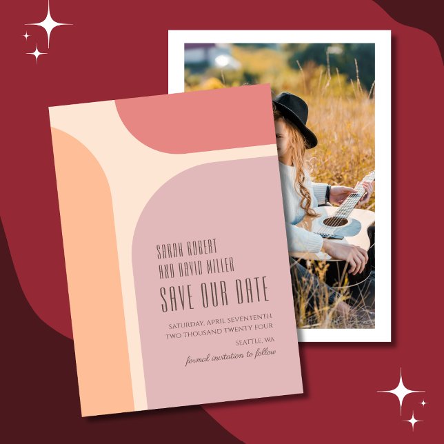 Reserve A Data Casamento de Formas de Abstrato Moderno (Criador carregado)