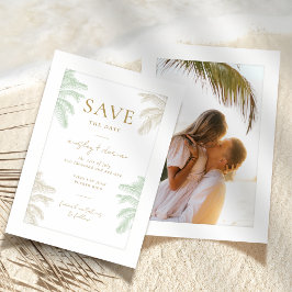 Reserve A Data Casamento de Foto Boho da Árvore Tropical de Water