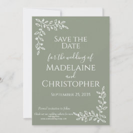 Reserve A Data Casamento de Foto Botânica Verde do Modern Boho Sa