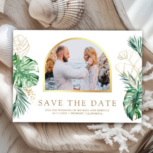 Reserve A Data Casamento de Foto de Palmeira Monstera Tropical Go