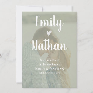 Reserve A Data Casamento de Foto de Sage Green Faux Vellum