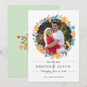 Reserve A Data Casamento de Foto de Summer Wildflower Salve a Dat