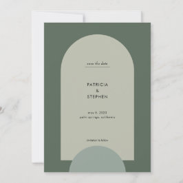 Reserve A Data Casamento de Foto do Arco do Sage Verde Moderno