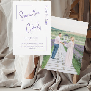 Reserve A Data Casamento de Foto do Casal Moderno Salve a Data
