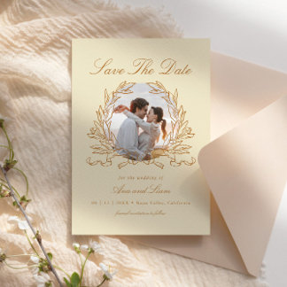 Reserve A Data Casamento De Foto Do Frio Botânico Elegante