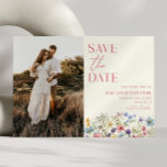 Reserve A Data Casamento De Foto Do Jardim Floral De Flor Selvage<br><div class="desc">Esta é uma foto personalizada do Jardim Floral de Flores Selvagens de Flores Selvagem Casamento de Foto Salve o Cartão de Data!</div>