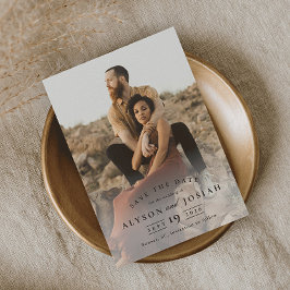 Reserve A Data Casamento de Foto Elegante Clássico