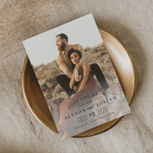 Reserve A Data Casamento de Foto Elegante Clássico