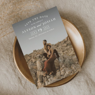 Reserve A Data Casamento de Foto Elegante Clássico