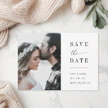 Reserve A Data Casamento de Foto Elegante Moderno<br><div class="desc">Compartilhe sua alegria com nosso Casamento de Foto Elegante Moderno Save the Date,  projetado para casais que amam um estilo sofisticado e atemporal. Este modelo apresenta caligrafia elegante em estilo pincel com um layout limpo. É um design simples que complementa qualquer tema de casamento.</div>
