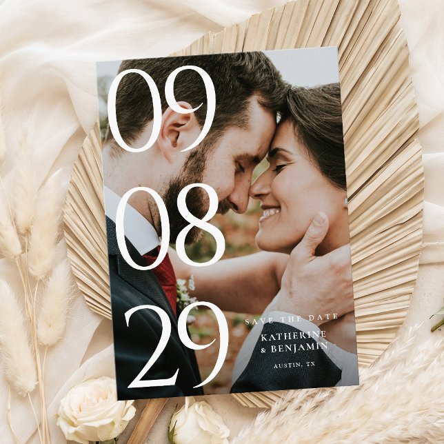 Reserve A Data Casamento de Foto Elegante Moderno (Criador carregado)