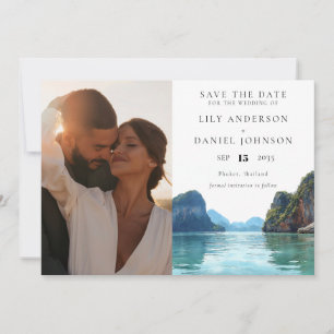 Reserve A Data Casamento de Foto em Aquarela em Phuket Tailândia