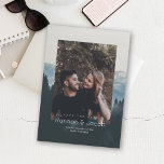 Reserve A Data Casamento de Foto em Cena de Montanha Salve a Data<br><div class="desc">Esta bela paisagem montanhosa é o pano de fundo perfeito para a sua foto "Salvar a Data". Este design apresenta um belo pano de fundo misterioso da montanha,  um espaço reservado para sua foto e tipografia personalizada.</div>