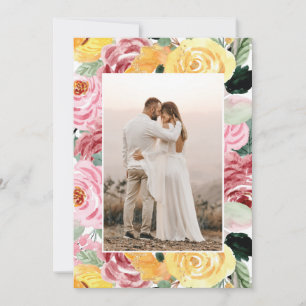 Reserve A Data Casamento de Foto Floral de Watercolor