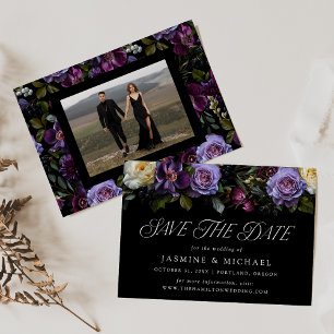 Reserve A Data Casamento de Foto Floral Moody Gothic