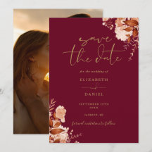Casamento de Foto Floral Rústica de Outono em Borg