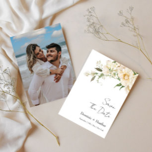 Reserve A Data Casamento de Foto Minimalista Éxtase Marfim 