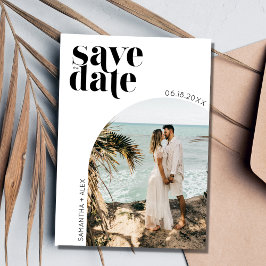 Reserve A Data Casamento de Foto Minimalista Moderno Salve a Data