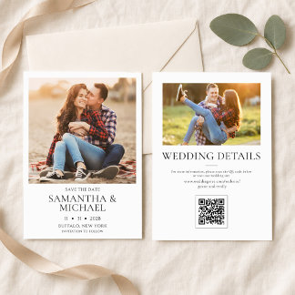 Reserve A Data Casamento de Foto Moderna Minimalista Salve a Data