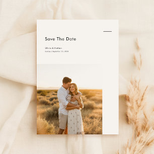 Reserve A Data Casamento de Foto Moderna Minimalista Simples