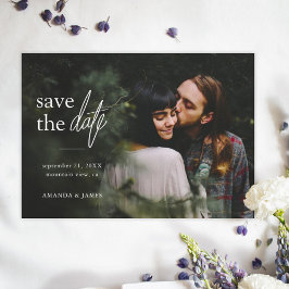 Reserve A Data Casamento de Foto Moderno Simples