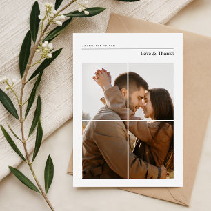 Reserve A Data Casamento de Foto Monograma Moderno e Elegante