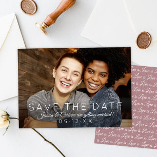 Reserve A Data Casamento de Foto Roxa Love is Love
