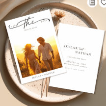 Casamento de Foto Rustic Boho Sunset, Script Elega