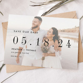 Reserve A Data Casamento de Foto Único Moderno Salve Nossa Data