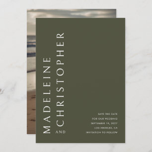 Reserve A Data Casamento de Foto Verde Oleícola de Nomes Grandes 