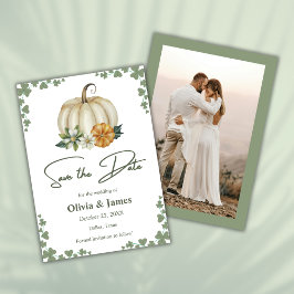 Reserve A Data Casamento de Foto Verde Pumpkin Sage em Amor