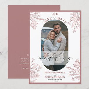 Reserve A Data Casamento de Fotografia Botânica de Flor Selvagem