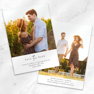 Reserve A Data Casamento de Fotografia com Letra Minimalista Mode