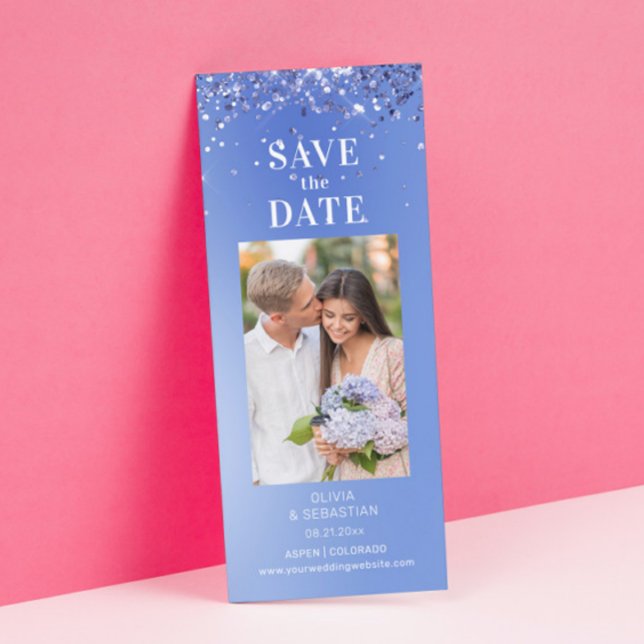 Reserve A Data Casamento De Fotografia Da Elegante Azul Salva A D (Criador carregado)