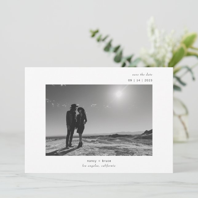 Reserve A Data Casamento de Fotografia da Tipografia Moderna Ultr (Em pé/Frente)