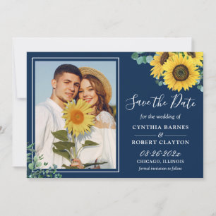Reserve A Data Casamento de Fotografia de Girassol Amarelo Amarel