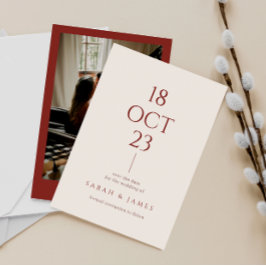 Reserve A Data Casamento de Fotografia de Tipografia Laranja Quei