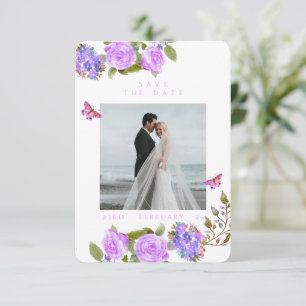 Reserve A Data Casamento de Fotografia do Monograma de Fita Rosa