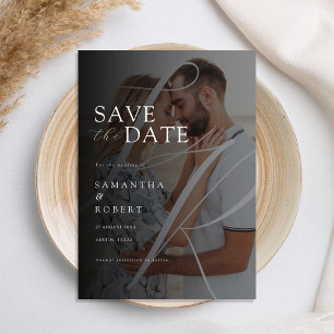 Reserve A Data Casamento de Fotografia do Monograma Minimalista M