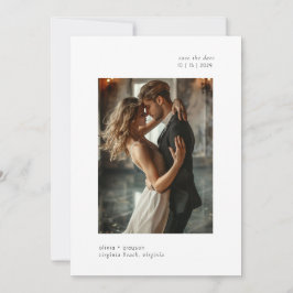 Reserve A Data Casamento de Fotografia Moderna Mínima